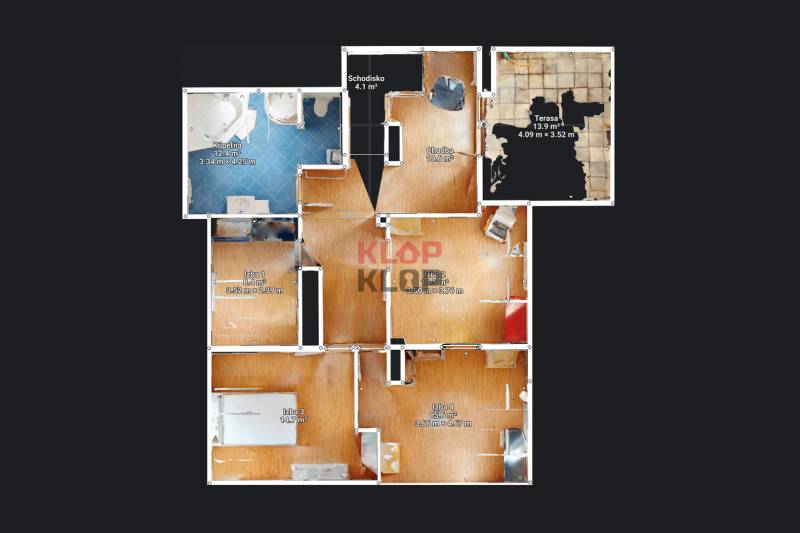 predaj 5 izbový byt mezonet loft klemensova terasa bratislava staré mesto investícia realitná kancelária klopklop klop klop