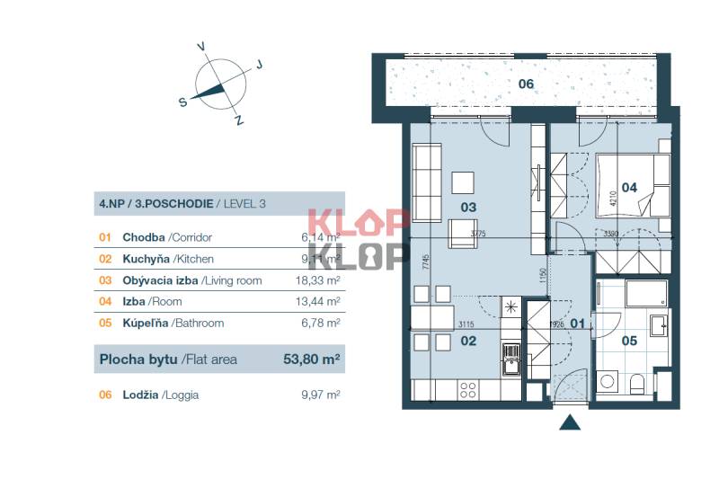 Pozrite si NADŠTANDARDNÝ 2i byt s VEĽKOU ZASKLENOU LODŽIOU v ZWIRN 3